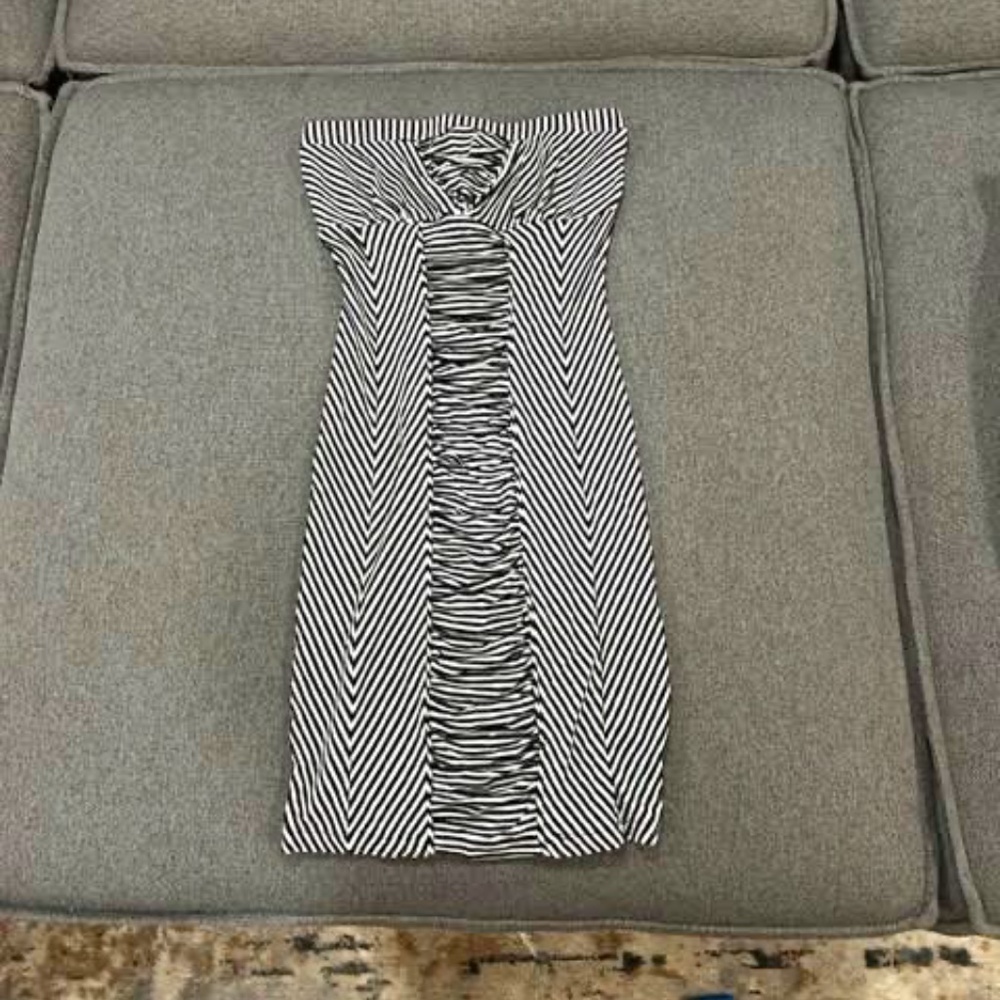Free People black and white stripe tube dress XS